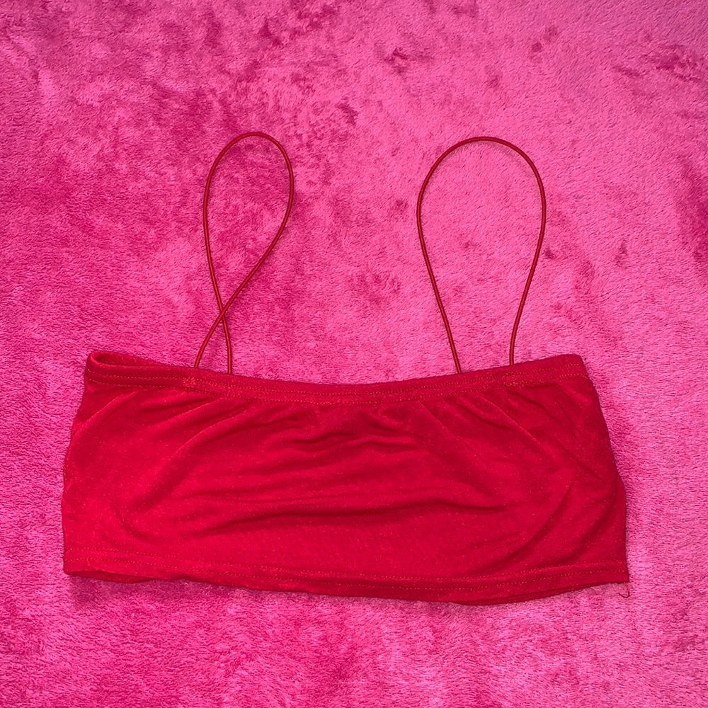 Red bra top